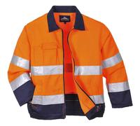 Portwest Madrid Hi Vis Jacket Orange / Navy 2XL