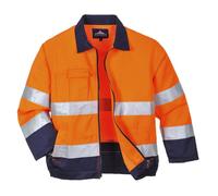 Portwest Madrid Hi-Vis Jacket Orange/Navy Size: S Colour: Orange/Navy, S