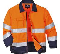 Portwest TX70 Madrid Hi-Vis Contrast Bomber Jacket Multi Pocket Long Sleeve