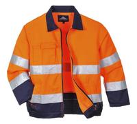 Portwest Madrid Hi-Vis Jacket, Size: XXXL, Colour: Orange/Navy, TX70ONRXXXL