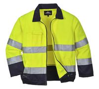 Portwest Madrid Hi Vis Jacket Yellow / Navy L