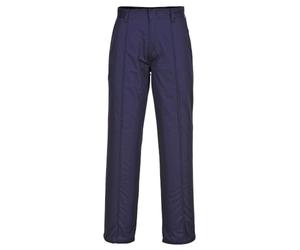 Portwest Men Preston Trouser Jetted Pocket Hook and Bar Closure | Black, 42 Waist, UPF 50+, Regular Fit, Polyester, Sewn in Front Centre Seam, Corporate
