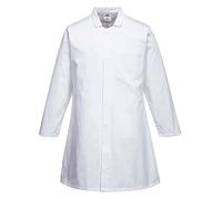 Portwest Men’s Food Coat, One Pocket, Size: L, Colour: White, 2202WHRL