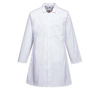 Portwest Men’s Food Coat, Three Pockets, Color: White, Size: Small, 2206WHRS