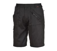 Portwest Men's Action Shorts Elasticated Waist Work Safety Zip Pocket Cargo Pent