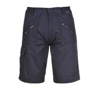 Portwest Men's Action Shorts Elasticated Waist Work Safety Zip Pocket Cargo Pent