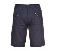 Portwest Men's Action Zip Cargo Shorts Elasticated Waist Safety Work Half Pents