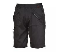 Portwest Men's Action Zip Cargo Shorts Elasticated Waist Safety Work Half Pents