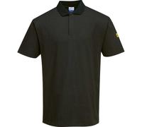 Portwest Mens Anti Static ESD Polo Shirt Black XL