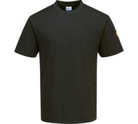 Portwest Mens Anti Static ESD T Shirt Black S