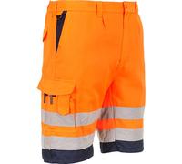 Hi Vis Poly cotton combat summer work shorts Portwest E043