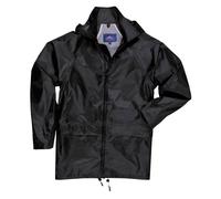 Portwest Men's Classic Raincoat in Black | Size: XL Portwest Black XL