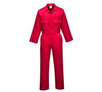 Portwest Men's Work Boilersuit S999 - Polycotton Protective Coveralls, Red, Medium
