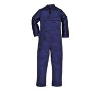 Euro Work Polycotton Coverall (S999) Workwear Pack of 2 Portwest Navy XXXL
