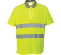HI Viz Cotton Comfort Short Sleeve Polo Shirt Ris 3279 Portwest S171