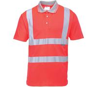 Portwest Mens Hi Vis Polo Short Sleeve Shirt