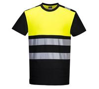 Portwest Men's Hi Vis T-Shirt Reflective Work Safety Moisture Wicking Tee PW311
