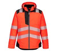 PORTWEST Mens Hi Vis Warm Winter Jacket Waterproof Reflective Safety Work T400