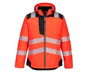 PORTWEST Mens Hi Vis Warm Winter Jacket Waterproof Reflective Safety Work T400