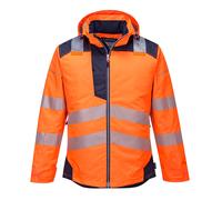 Portwest Men's Hi Vis Winter Jacket PW3 Waterproof Outdoor Quilt Lined Coat T400