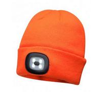 Portwest Mens Led Head Light Beanie Orange (One Size)