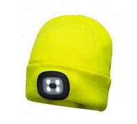 Portwest Mens Led Head Light Beanie Yellow (One Size)