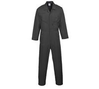 (Large x Regular, Black) Portwest Mens Liverpool-zip Workwear Coverall