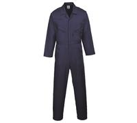 (Small x Regular, Navy) Portwest Mens Liverpool-zip Workwear Coverall (Pack of 2)