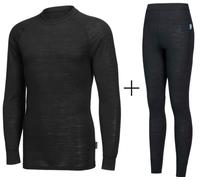 Portwest Men's Merino Blend Thermal Base Layer COMBO - Black - C38/40" - W32/34"