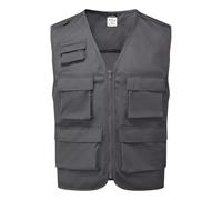 Portwest Men's Multi Pockets Durable Polycotton Work West Hunting Waiscoats C704
