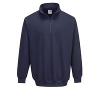 PORTWEST Mens Sorrento 1/4 Zip Neck Sweatshirt Knitted Fabric Winter Pullover