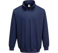 Portwest Sorrento Zip Neck Sweatshirt, Size: L, Colour: Navy, B309NARL