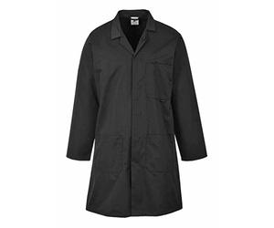 Portwest Mens Standard Lab Medical Coverall Coat Black XS