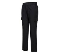 Portwest Men's Stretch Slim Combat Trousers in Black | Size: 40R Portwest Black 40R