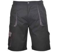 (S, Black) Portwest Mens Texo Contrast Cargo Shorts
