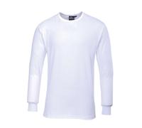 (2XL, White) Portwest Mens Thermal Underwear Long Sleeved T-Shirt (B123)