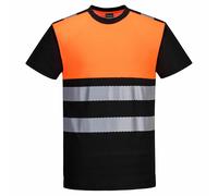 Portwest Men's Work Hi Vis T-Shirt Reflective Fluorescent Moisture Wicking PW311