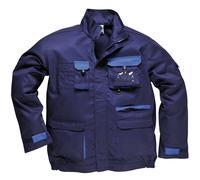 Portwest Mens Work Jacket Texo Contrast Heavy Duty Coat 12 Pockets Workwear JKT