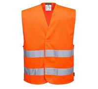 Portwest MeshAir Hi-Vis Two Band Vest, Color: Orange, Size: 4XL/5XL, C374ORR4X/5X