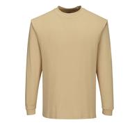 Portwest Modaflame Knit FR Long Sleeve T-Shirt Tan Size 5XL