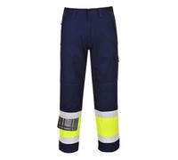 Portwest MV26 Modaflame Work Hi-Vis Multi-Norm FR Trousers Flame Resistant | Yellow/Navy, 2X Large, EN 61482-1-2 Class 1, EN ISO 20471 Class 1, EN ISO 11612, Straight Fit, Two Back Patch Pockets