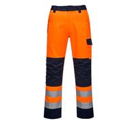Portwest MV36 Modaflame Work Flame Resistant Multi Norm Trousers | Orange/Navy, XXL, EN ISO 11612, Cargo Pocket, Extendable Leg Length, Be Worn, Advanced Technology Fabric