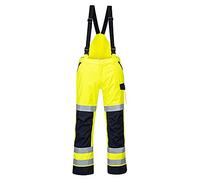 Portwest MV71 Modaflame Rain+ Hi-Vis Multi-Norm Contrast FR Trousers | Yellow/Navy, Medium, EN 61482-1-2 Class 2, EN ISO 20471 Class 2, EN ISO 11612, Straight Fit, Waterproof Fabric, Taped Seams