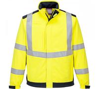 Portwest MV72 Modaflame Multi Norm Arc Softshell Jacket Yellow/Navy Si M