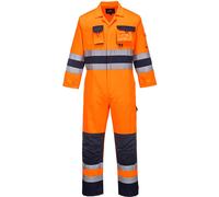 Portwest Texo Hi Visibility Coverall Orange/Navy Size: L Colour: Orang L