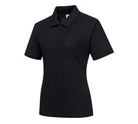 Portwest Naples Women's Polo Shirt, Size: XXL, Colour: Black, B209BKRXXL