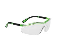 Portwest Neon Safety Glasses Black / Green Clear