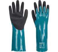 Portwest Nitrile Sandy Grip Lite Gauntlets Blue / Black 2XL