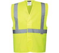 Portwest Hi-Vis 1 Band Vest Yellow S-M Colour: Yellow, Size: S-M S-M