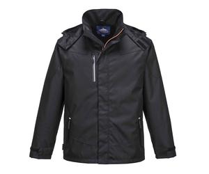 Portwest Outcoach Jacket Waterproof Coat Hooded Outdoor Parka Rain Workwear S555
